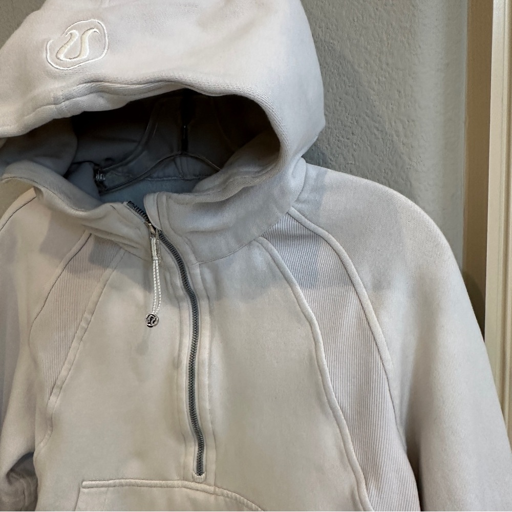Lululemon Scuba Half-Zip Hoodie Light Neutral Beige XS/S - Picture 4 of 5